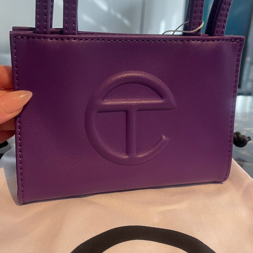 TELFAR SHOPPING BAG SMALL GRAPE